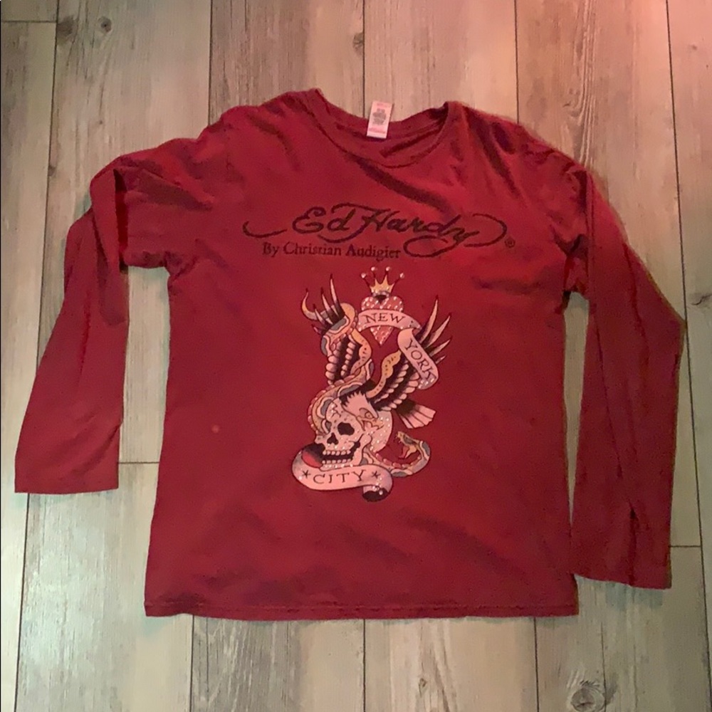 Christian Audigier Ed Hardy long sleeve shirt